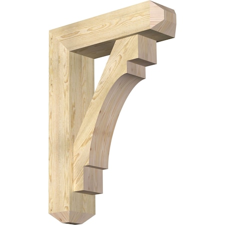 Ekena Millwork Merced Craftsman Rough Sawn Bracket w/ Offset Brace, Douglas Fir, 8"W x 30"D x 42"H BKT0806X30X42MRC04RDF